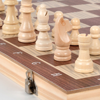 Juego de Mesa 3 en 1 de 34 cm, Ajedrez, Damas y Backgammon, Tablero Plegable Grande, Juego de Viaje Educativo de Estrategia para Niños y Adultos, Certificado CE