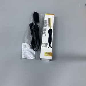 Ceramic Plate <b>Hair</b> <b>Straightener</b> 1800W Electric With LED Display Temperature Adjustment Black Gold Design Household Use - Product Image 6