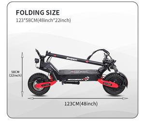สกู๊ตเตอร์พับได้ 750W *2 มอเตอร์คู่ 52v23.4AH 45กม./ชม. สำหรับทุกสภาพพื้นผิว สำหรับวันหยุดสุดสัปดาห์ T3 สกู๊ตเตอร์ T3 T3 - Product Image 5
