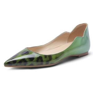New Style Women <b>Flats</b> <b>Pointed</b> <b>Toe</b> <b>Flats</b> Pumps Gradient Leopard Patchwork Loafers Walking Dress Office Comfortable <b>Flats</b> - Product Image 4