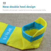 WRELS Chaussettes à cinq doigts en coton respirant pour l'été, légères et confortables, chaussettes à cinq doigts élastiques pour la cheville, chaussettes de Pilates