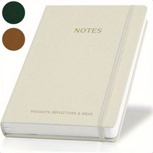 Cuaderno de 300 Páginas con Páginas Rayadas, 7x10 Pulgadas, Tapa Dura de Lino Moderno con Letras Doradas en Relieve y Marcadores de Cinta GY2594703 - Product Image 1