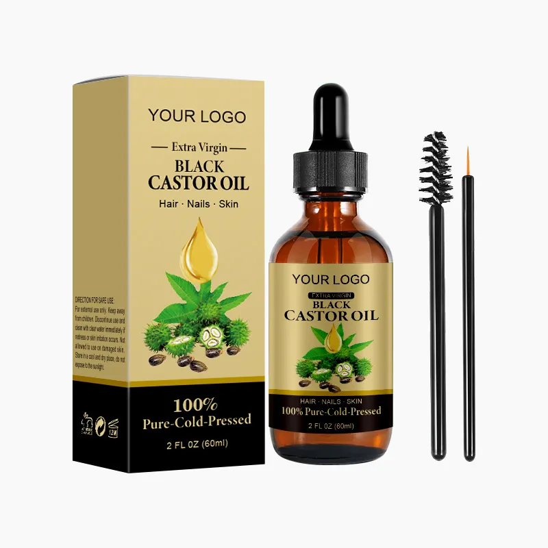 60ml tinh khiết jamaican Đen thầu dầu tinh dầu da đầu tóc tăng cường dầu truyền biotin và khuyến khích tăng trưởng tóc dầu