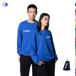 เสื้อฮู้ดคอกลมผู้ชายคุณภาพสูง แฟชั่นลายพิมพ์นูน โลโก้สั่งทำได้ สีพื้น ใส่สบายสำหรับฤดูใบไม้ผลิ ขายส่ง - Product Image 1