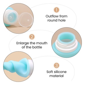 TSA Approved Portable 30ml Leakproof Squeeze Empty Containers Reusable 2oz Silicone Travel Size Bottles 90 ML for Toiletries - Product Image 3