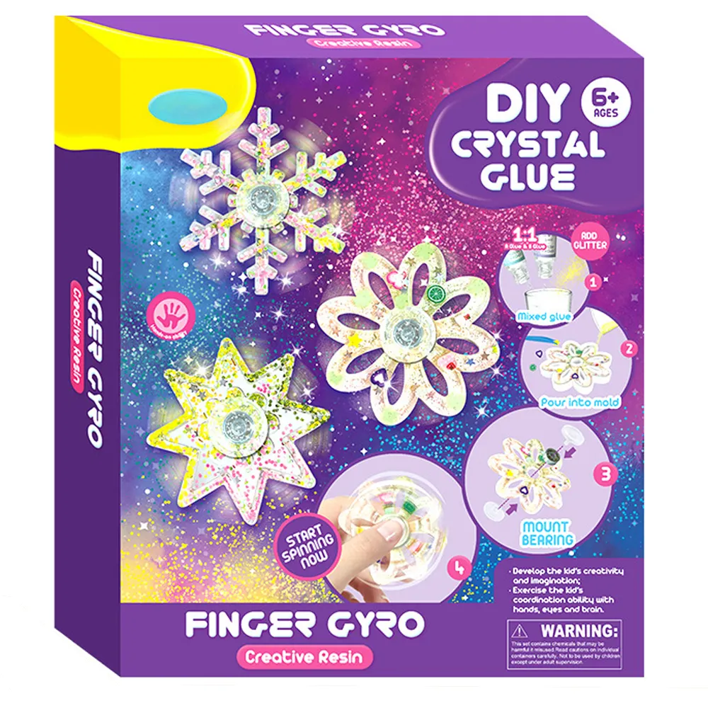 Haga su propio Diy Fidget Spinners Crystal Glue Fidget Spinners Fidget Juguetes para adultos Niños