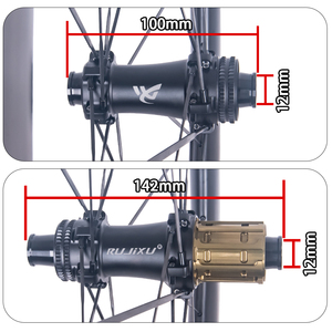 <span class=keywords><strong>Vélo</strong></span> <span class=keywords><strong>de</strong></span> route 700C en fibre <span class=keywords><strong>de</strong></span> carbone, 46 mm/60 mm, ultra-léger, frein à disque à blocage central, rayons en fibre <span class=keywords><strong>de</strong></span> carbone 3,7 mm, jeu <span class=keywords><strong>de</strong></span> roues HG/XDR Freehub - Product Image 2