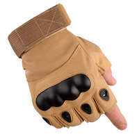 Precio de fábrica Guantes deportivos tácticos de medio dedo y dedo completo Nudillo de cuero de motocicleta transpirable para acampar Moto mejorado