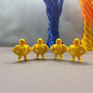 Statue <span class=keywords><strong>de</strong></span> canard musclé en plastique durable imprimée en 3D Bodybuilder unique Canard Cadeau Sculpture animale en résine pour décor <span class=keywords><strong>de</strong></span> bureau à domicile - Product Image 1