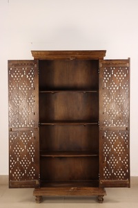 Modern Solid Wood <b>Wardrobe</b> with <b>Large</b> Storage Space Durable Wooden Finish and Elegant Bedroom Furniture Design for Luxury Home - Product Image 3