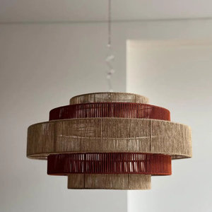 Lámpara colgante de madera de forma alargada con fuente de luz LED para decoración de hoteles, villas y cafeterías - Product Image 3
