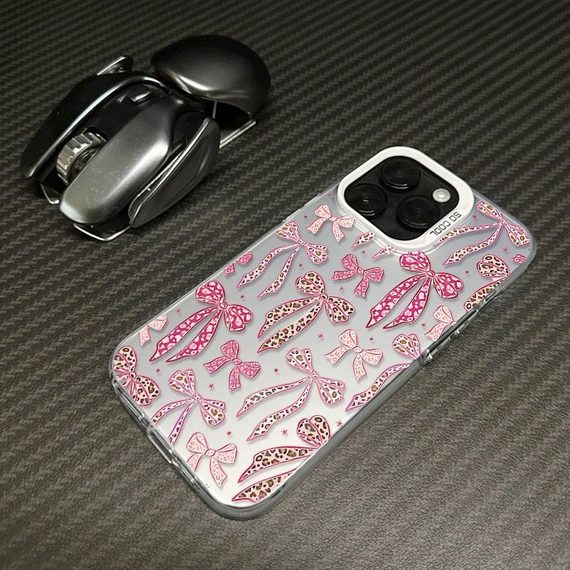 Leopard Print Bow [Translucent White Energetic Shell]