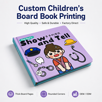 Impression personnalisée de livres cartonnés pour enfants, papier offset, pages en carton épais, coins arrondis, couleur pleine, apprentissage des bébés, OEM