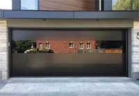 Porte de garage sectionnelle isolée en alliage d'aluminium de style américain avec fenêtres à vendre