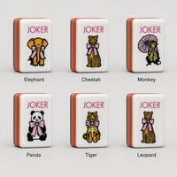 Juego de Mahjong Personalizado con Fichas Acrílicas Grabadas, Diseño de Animales Salvajes 2026, con Tapete y Soportes, Regalo para Adultos, Gran Venta