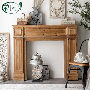 Estante de Madera Rústico para Chimenea, Rectangular, Color Blanco Retro, Decoración para Bodas, Accesorio para Fotos, Estante para Entrada - Product Image 2