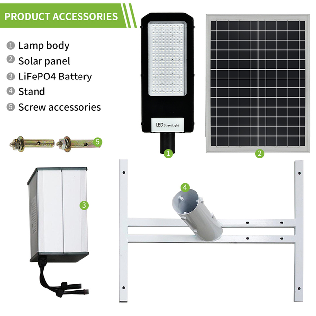 High Quality Project Solar Street Light Outdoor 50W 100W 150W 200W Waterproof Led Solar Streetlight With Large Capacity Battery