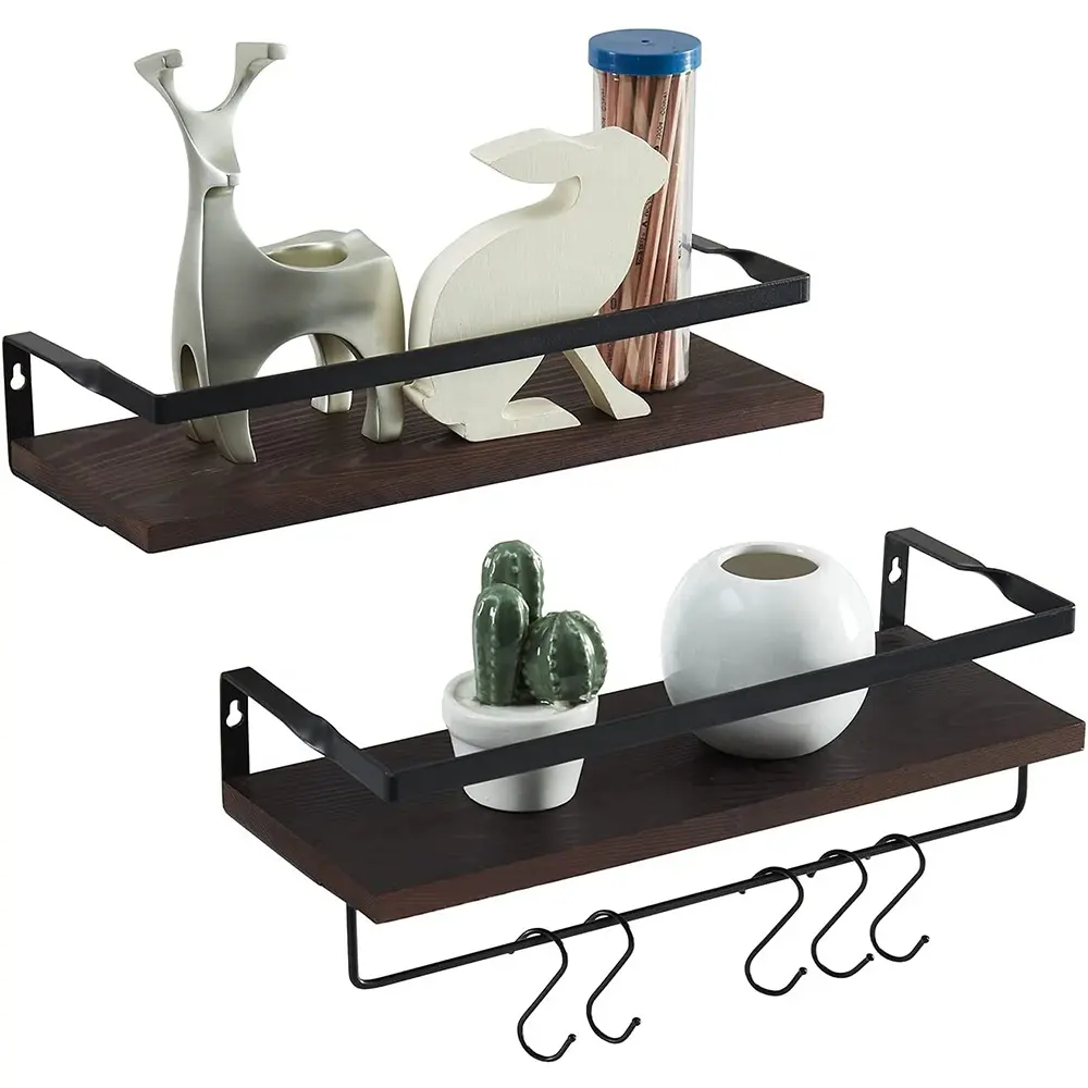 Floating Shelves Wall Mounted Storage Shelves Suitable for kitchen and bathroom 2-piece set wall shelves home decor floating