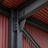 Bâtiment d'entrepôt préfabriqué en acier pour le stockage de matériaux, structure à portique à grande portée Q355B, fabricant chinois