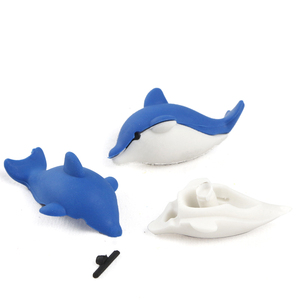 Soododo XDDA Custom novità all'ingrosso per bambini cartone animato giocattolo 3D animali matita gomma delfino gomma gomma - Product Image 3