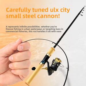 Canne à pêche télescopique Shenghe Xiaoju, mini, portable, universelle, légère, pour micro-casting, en bois souple, pour trous de pont, 30,8 cm, RF/<span class=keywords><strong>FF</strong></span> - Product Image 3