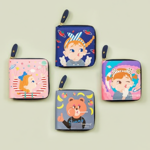 BENTOY bel personaggio Travel porta carte quadrato moneta e portafoglio in un unico prodotto - Product Image 1