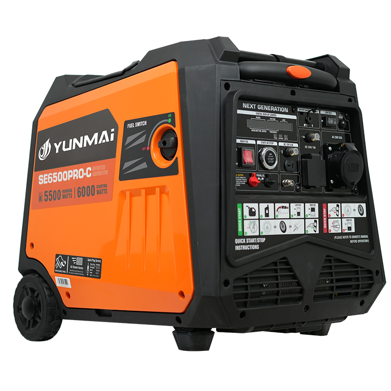 2024年新型 静音 ポータブル 6.5kva 6.5kw ガソリンインバーター発電機 
