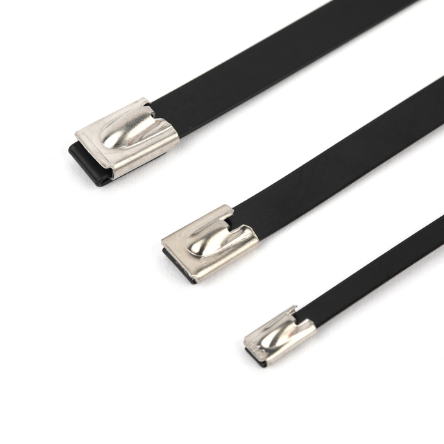 UV Resistance Stainless Steel Cable Tie With PVC Covered Ball Locking