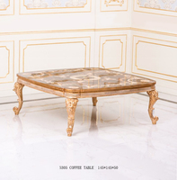 JS Royal Imperial Luxury Louis Style complet à la main chapiteau incrustée de boule Table de Center de travail pour le hall