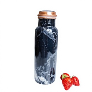 Eco Friendly Pure Copper Water <b>Bottle</b> with Mirror Polish and Custom Logo Service - Product Image 1