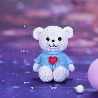 Miniatur-Tierfiguren, Kleine Liebesbären-Ornamente, Mini-Plastikbären-Handwerksfiguren im Großpack für Garten, Torten, Pflanzendekoration, DIY-Geschenk