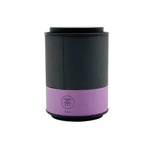 Design personalizzato sfuso tè chicco di caffè cilindro rotondo scatola di cibo scatola di carta tubo