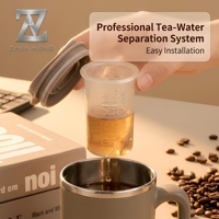 Mug à café isotherme ZHEN NENG en acier inoxydable 304 à double paroi, 480 ml, avec couvercle 3-en-1, portable, pour le bureau et les voyages, idéal comme cadeau