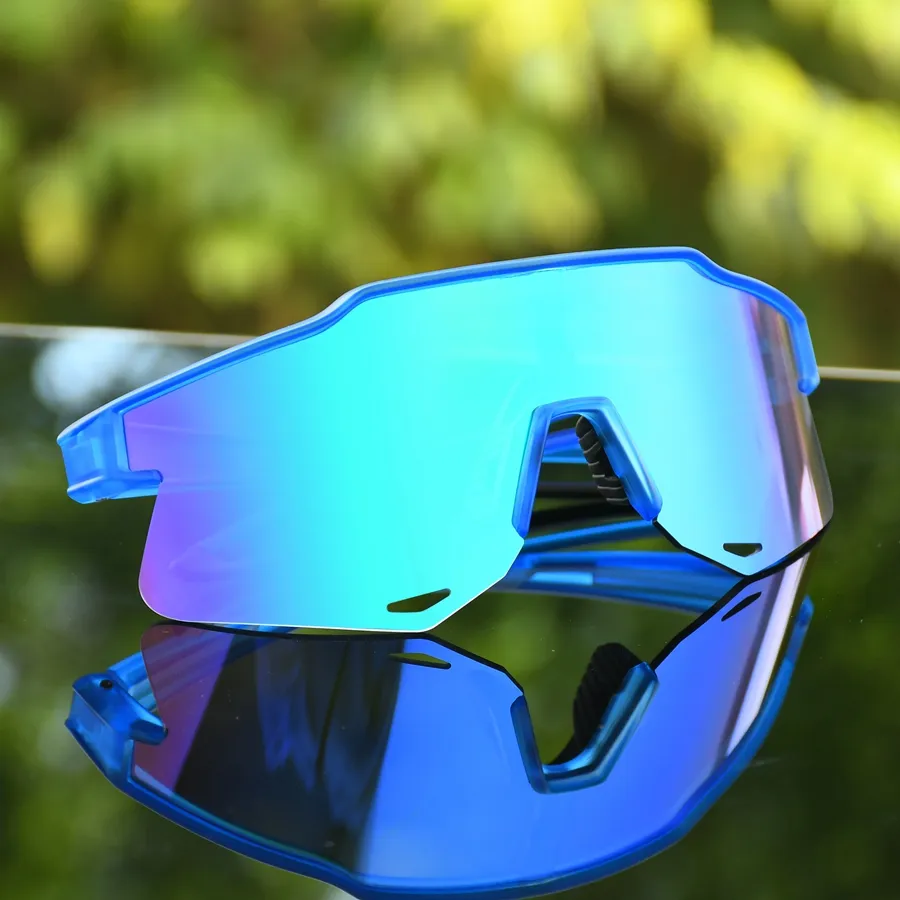 Kacamata hitam desain baru kacamata fashion bersepeda luar ruangan pria kacamata hitam logo khusus Olahraga Air