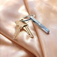 Grosir Gantungan Kunci Carabiner Baja Anti Karat 3D Vertikal Berukir Laser, Personalisasi, Tahan Air, Ringan, Hadiah Vintage