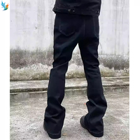 Pantalon skinny skinny à la main wax streetwear à motif lavé jean cargo skinny empilé personnalisé pour hommes