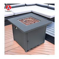 Table de foyer au propane et au butane GARDENSUN pour l'extérieur, le jardin et le camping, nouvelle collection 2026, équipement de chauffage extérieur fabriqué en usine