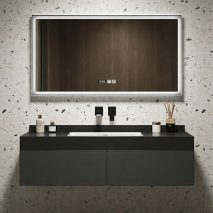 Nouveau type de <span class=keywords><strong>meuble</strong></span>-lavabo en contreplaqué pour salle de bain, idéal pour la maison ou l'hôtel, avec miroir de maquillage à LED et <span class=keywords><strong>vasque</strong></span>, prix d'usine - Product Image 5