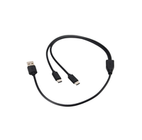 Cable de Carga Rápida 2A Dual Tipo-C 1 a 2, Cable Divisor en Y USB C de 1m con Refuerzo Central para Múltiples Teléfonos