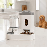 Fontaine à eau pour chat et distributeur automatique de nourriture, ensemble complet avec distributeur d'eau à circulation automatique