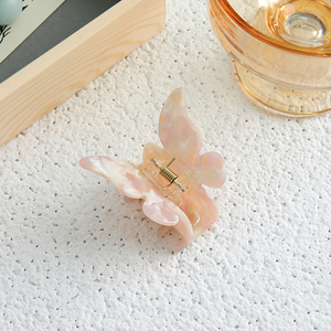 مشابك شعر عالية الجودة صديقة للبيئة من الأسيتات، مقاومة للماء بتصميم فراشة، يمكن تخصيص الشعار حسب الطلب، مشابك شعر نسائية - Product Image 6