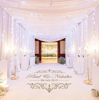 Autocollant de Piste de Danse de Mariage Grande Taille Personnalisé, Monogramme de Sol de Mariage en Vinyle, Décoration de Fête