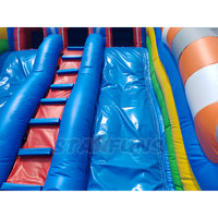 Aire de jeux gonflable pour enfants, robot, vaisseau spatial, combo de jeux gonflables, château gonflable avec toboggan pour événements en plein air