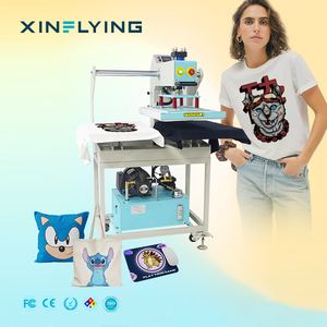 Nueva Máquina de Prensa de Calor Hidráulica Semiautomática de Doble Estación, Juego Completo, Impresora DTF, Ancho de Impresión 40x40cm/40x60cm, Certificación FCC/CE - Product Image 1