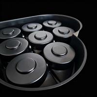 Boîte de 8 emballages en blister pour chocolats, plateau en plastique noir pour pâtisseries, idéal pour cadeaux de boulangerie, contenant alimentaire sûr pour desserts