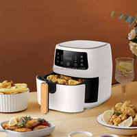 Friteuse à air électrique 8L sans huile en acier inoxydable avec écran tactile numérique et protection contre la surchauffe pour usage commercial et domestique