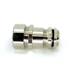 wholesale price nickel-plated brass Metal long type Double Locked cable gland for liquid tight flexible conduit
