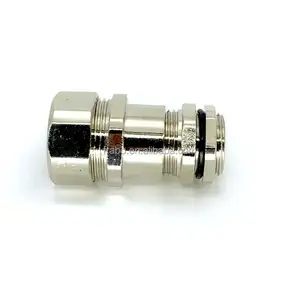 Wholesale Price Nickel-plated Brass Metal Long Type Double Locked Cable Gland For Liquid Tight Flexible Conduit