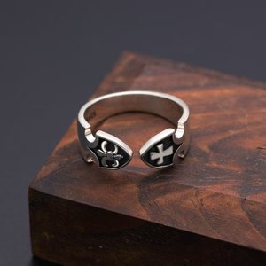 Europeo e americano S925 puro argento semplice nudo retrò squisitamente realizzato da <span class=keywords><strong>uomo</strong></span> e da donna <span class=keywords><strong>anelli</strong></span> alla moda - Product Image 3