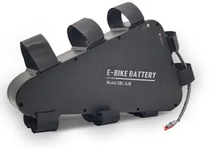 Batterie Lithium-ion 48V, 52V, 60V, 72V, 20ah, 24ah, 28,8 ah, 30ah, pour vélo électrique, triangulaire